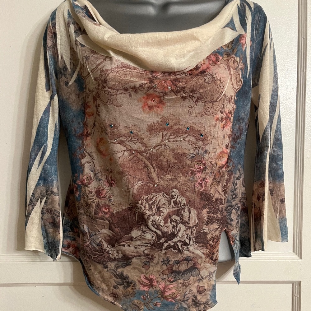 Y2K printed top